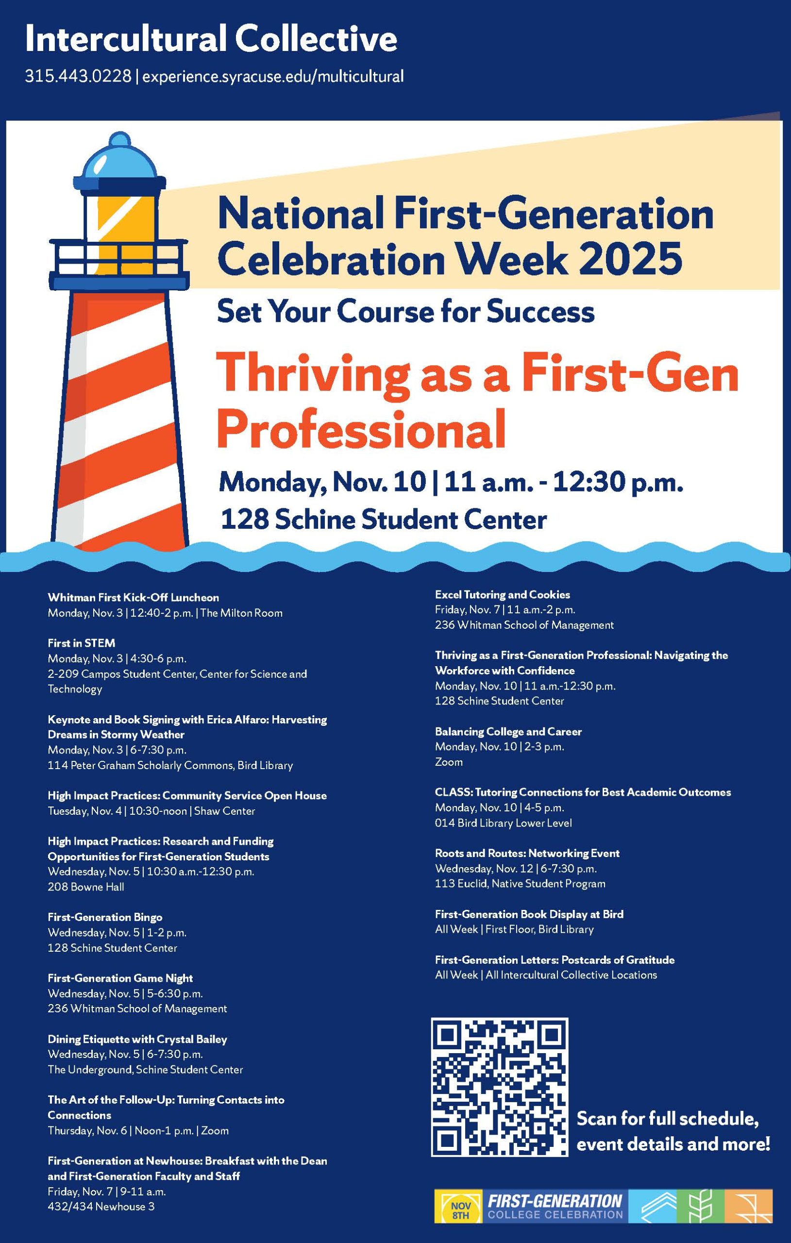 Image that lists events the Intercultural Collective is hosting starting on Monday, Nov 10th. 